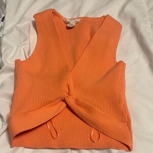 T.J.Maxx Vibrant Orange Twist Crop Top